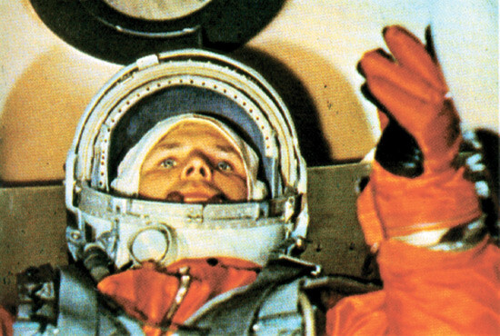 Юрий Гагарин перед стартом корабля 12 апреля 1961